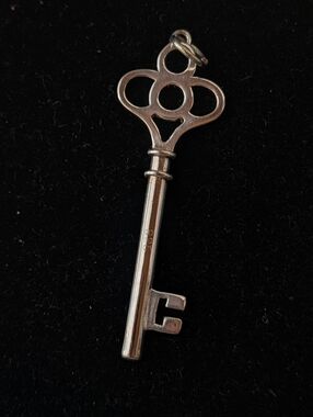 STERLING Silver Key Charm Pendant